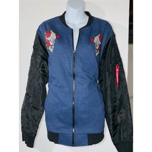 Raw Yarn Bomber Jacket